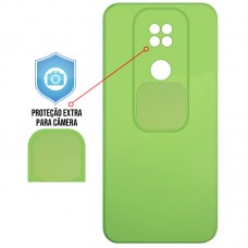 Capa para Motorola Moto G9 Play - Emborrachada Cam Protector Verde Abacate